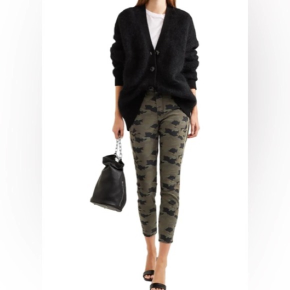 L'AGENCE Margot cropped camouflage-print high-rise skinny jeans Size 23 - Picture 2 of 12